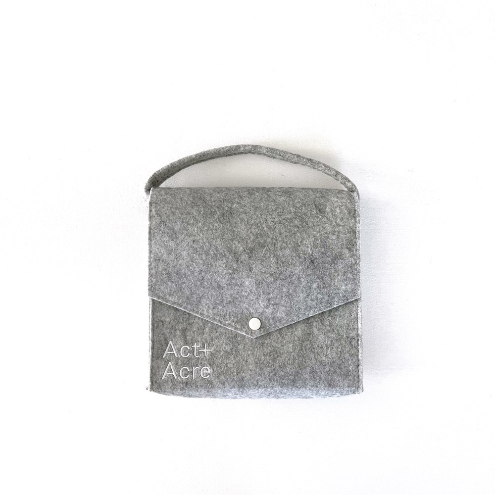 Act + Acre Bamboo Felt Bag In Grey